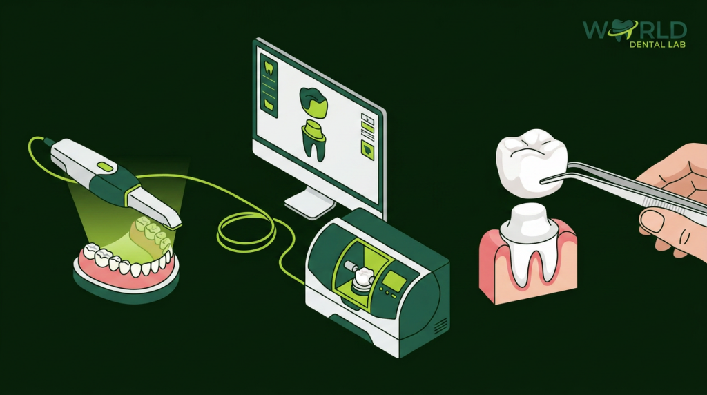 thumb 3908 1 - Dental Crown Manufacturing Process: From Digital Scan to Final Restoration - World Dental Lab