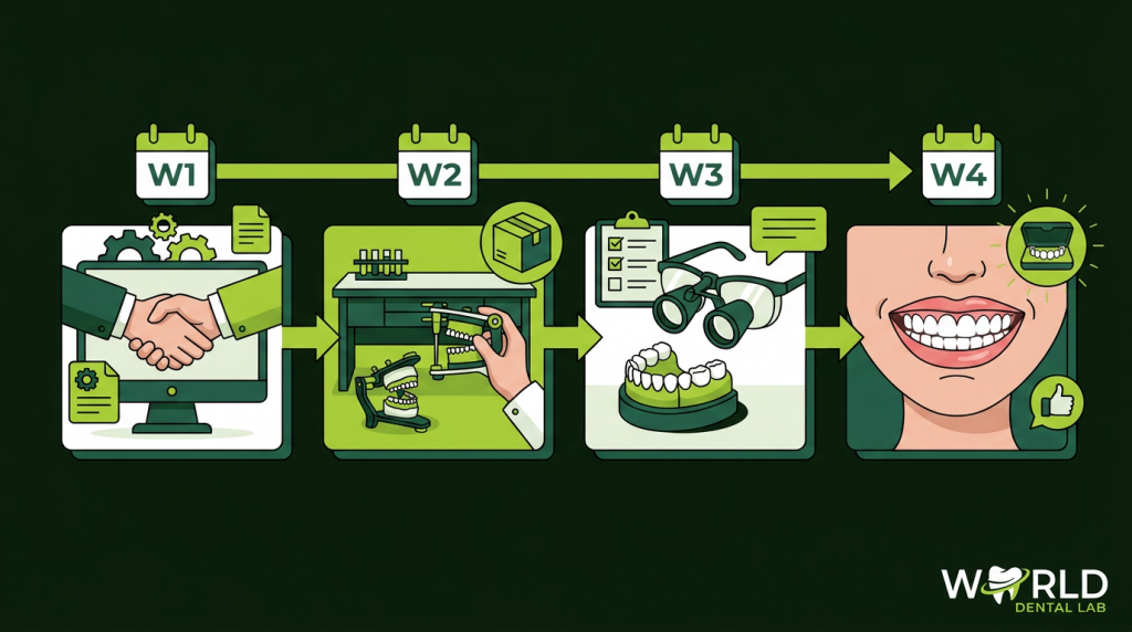thumb 4171 - Your First Month With a Dental Lab Outsourcing Partner: What to Expect Week by Week - World Dental Lab