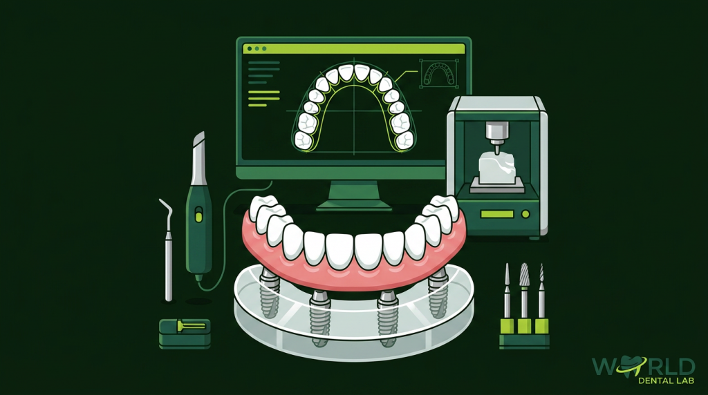 thumb 4207 - All-on-4 Zirconia Full Arch: How Dental Labs Design and Manufacture It - World Dental Lab